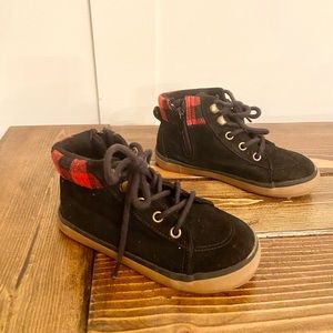 Gap Buffalo Plaid Suede Lace Up Boots Boy